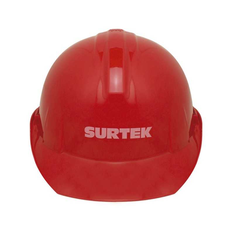 137312 Casco de seguridad con ajuste de intervalos color rojo Surtek 137312 SURTEK