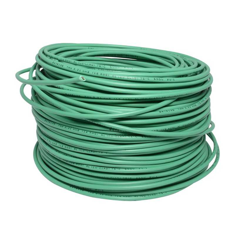 136951 Cable eléctrico THW calibre 12 100 m color verde Surtek 136951 SURTEK