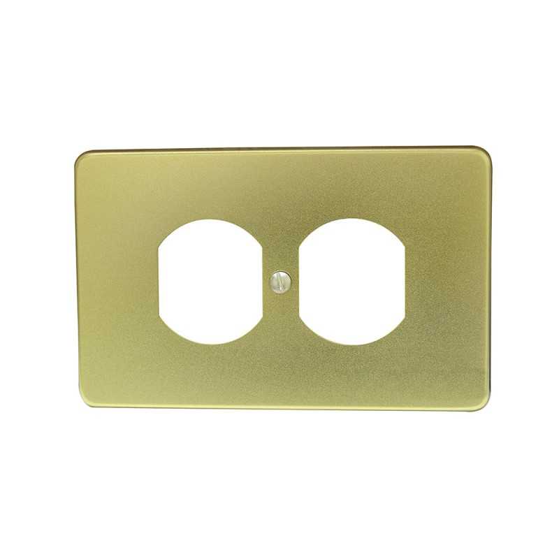 136607 Placa doble de aluminio línea estándar color oro Surtek 136607 SURTEK