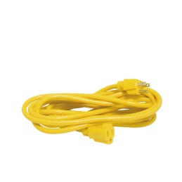 136175 Extensión eléctrica uso rudo aterrizada color amarillo 30 m Surtek 136175 SURTEK