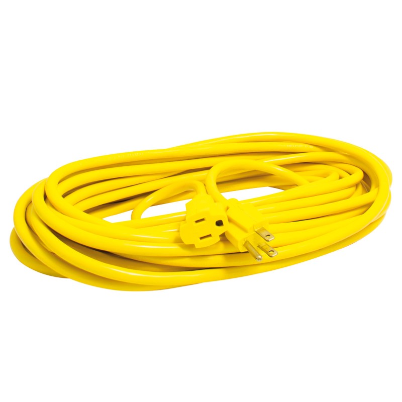 136171 Extensión eléctrica uso rudo aterrizada color amarillo 5 m Surtek 136171 SURTEK