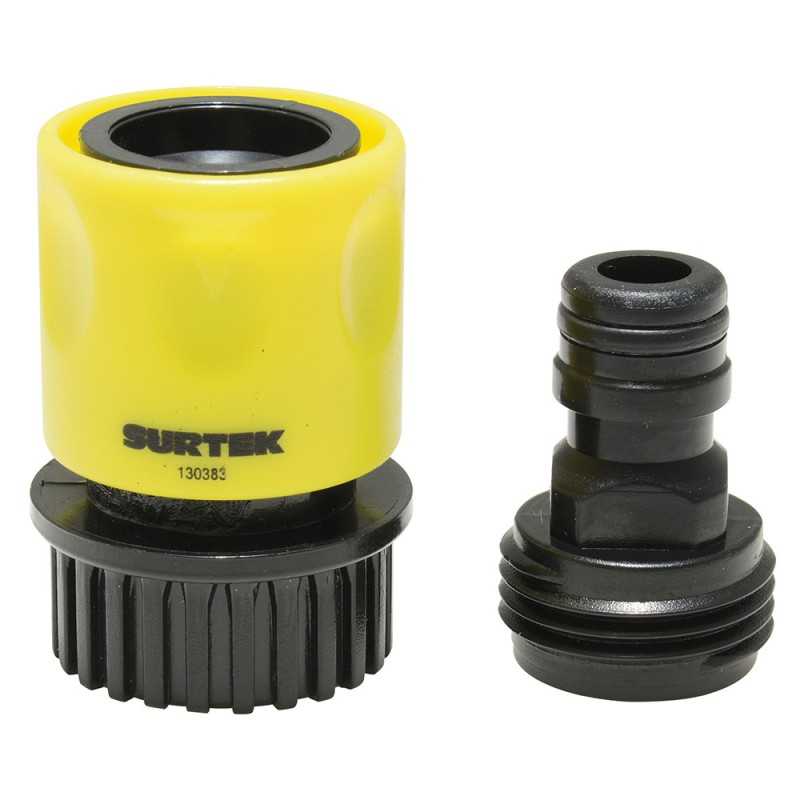 130383 Juego de conectores para manguera de riego con sistema click y adaptador 3/4" GHT2 piezas Surtek 130383 SURTEK