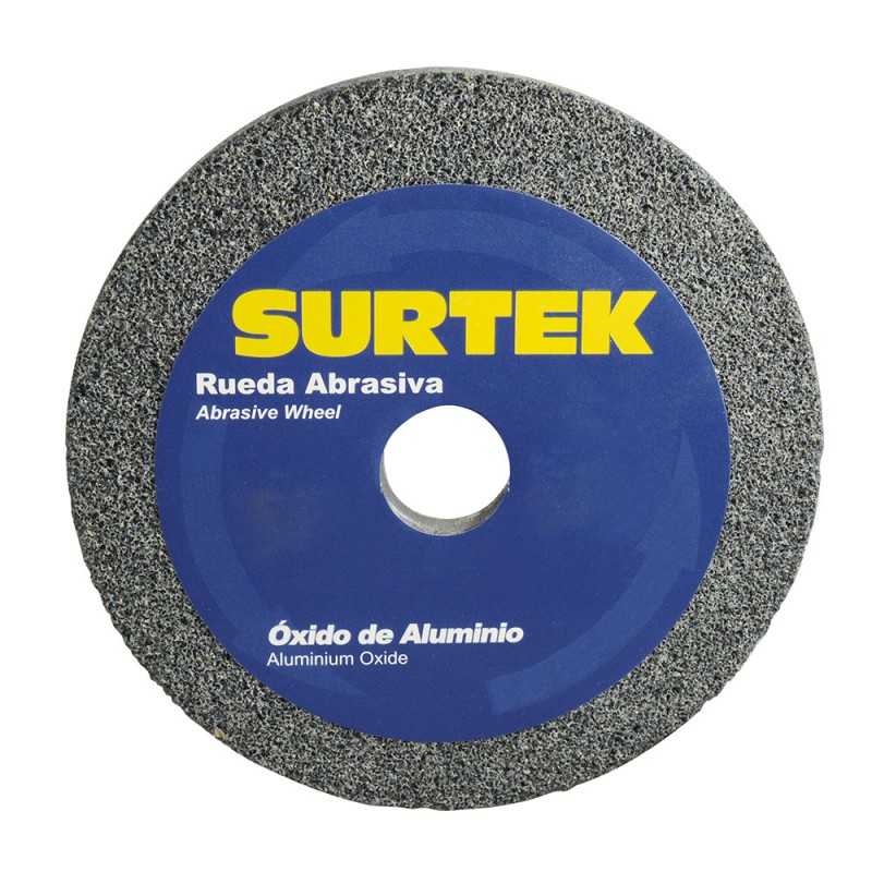 128007 Rueda abrasiva de óxido de aluminio grano 60 6" x 1" Surtek 128007 SURTEK