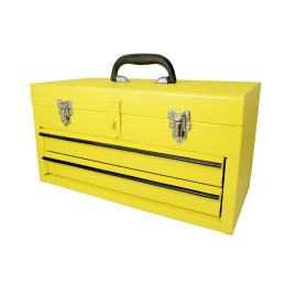 125107 Caja portaherramientas metálica color amarillo con 2 gavetas 18" x 9" x 11" Surtek 125107 SURTEK