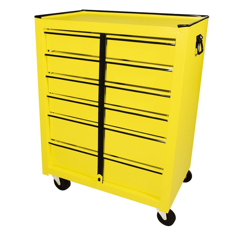 125106 Gabinete móvil color amarillo 6 gavetas 25" Surtek 125106 SURTEK