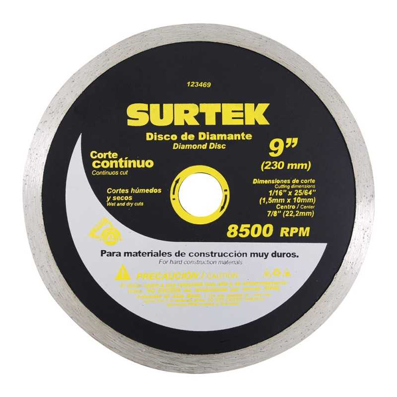 123469 Disco de diamante continuo 9" Surtek 123469 SURTEK