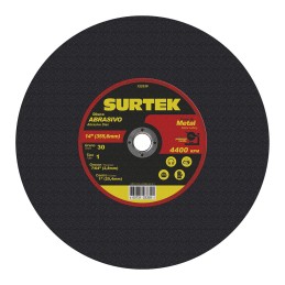 123339 Disco abrasivo tipo 1 para metal 14" x 7/64" para máquina estacionaria Surtek 123339 SURTEK