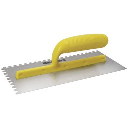 123188 Llana dentada cuadrada de acero al alto carbón con mango plástico 11" x 5" Surtek 123188 SURTEK