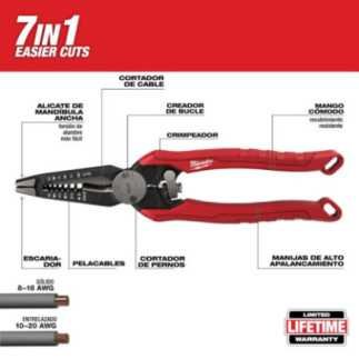 Alicates Combinados De Alto Apalancamiento 7 En 1 AMIL48223078