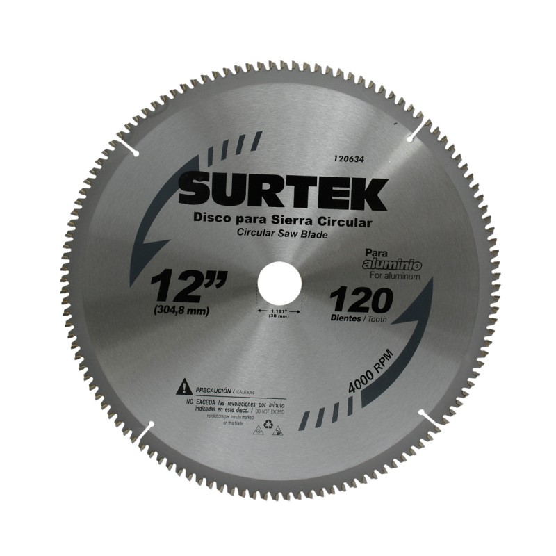 120621 Disco para sierra circular para corte madera 40 dientes 10" Surtek 120621 SURTEK