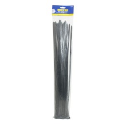 114226 Cinchos plásticos 400 x 7.6 mm tensión 55 Kg de 50 piezas color negro Surtek 114226 SURTEK