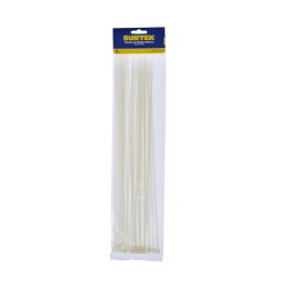 114214 Cinchos plásticos 368 x 4.6 mm tensión 22 Kg de 25 piezas color blanco Surtek 114214 SURTEK