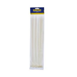 114212 Cinchos plásticos 300 x 4.6 mm tensión 22 Kg de 50 piezas color blanco Surtek 114212 SURTEK