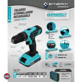 Rotomartillo 12" 20 V + Bateria 1.5 A + Cargador ENERGY P20C1