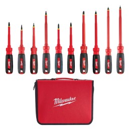 Desarmadores Insulados 1,000 V estuche 10 piezas MILWAUKEE 48222210