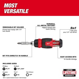 Desarmador Multipunta 8 en 1 MILWAUKEE 48222913