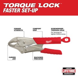 Pinzas de presión torque Lock mordaza curva 10" MILWAUKEE 48223410