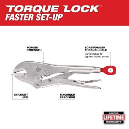 Pinzas de presión torque Lock mordaza recta 7" MILWAUKEE 48223507