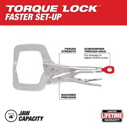 Pinzas de presión torque Lock mordaza C 11" MILWAUKEE 48223531