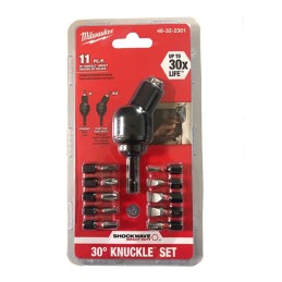 Punta adaptador 30° knuckle + 10 Puntas MILWAUKEE 48322301