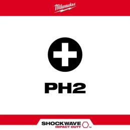 Puntas de Impacto phillips No2 x 1" 2 piezas MILWAUKEE 48324412