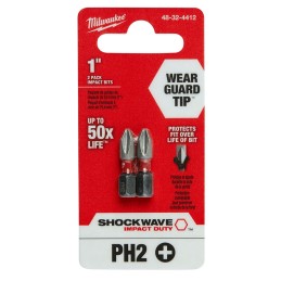 Puntas de Impacto phillips No2 x 1" 2 piezas MILWAUKEE 48324412