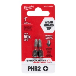 Puntas de Impacto phillips R No2 x 1" 2 piezas MILWAUKEE 48324444