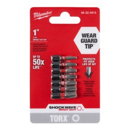 Puntas de Impacto torx 1" 7 piezas variado MILWAUKEE 48324615