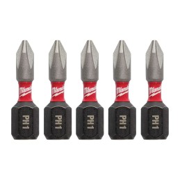 Puntas de Impacto phillips No1 x 1" 5 piezas MILWAUKEE 48324661