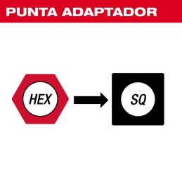 Puntas adaptador hexagonales para dados 3 piezas 1/4", 3/8",1/2" MILWAUKEE 48325033