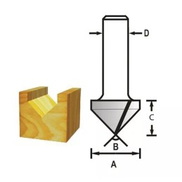 Fresa Para Ranurar En "V" 1/2" X 1-1/8" MAKITA D49432