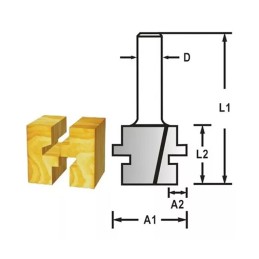 Fresa Para Ensamble Recto 1/2 X 1 5/8 MAKITA D50223