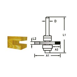 Fresa Para Machi-Hembrar 1/2 X 1 39/64 MAKITA ACCESORIOS D50239