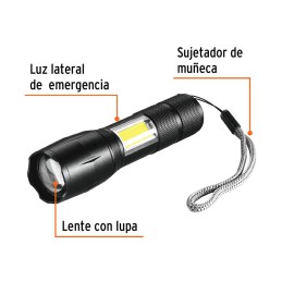 Linterna LED 2 en 1 280 lúmenes + cable usb TRUPER TRUP-1003