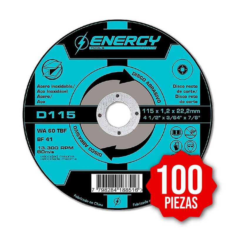 Discos de Corte 4-1/2 Energy D11510KIT100