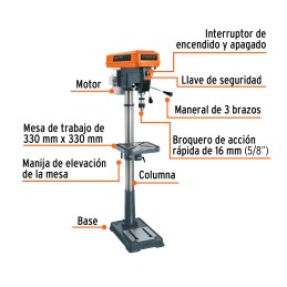 Taladro de Piso 5/8 X 17" TRUPER 16182