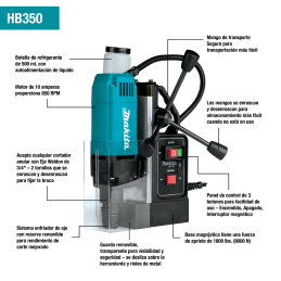 Taladro Electromagnetico 1150 Watts Makita HB350