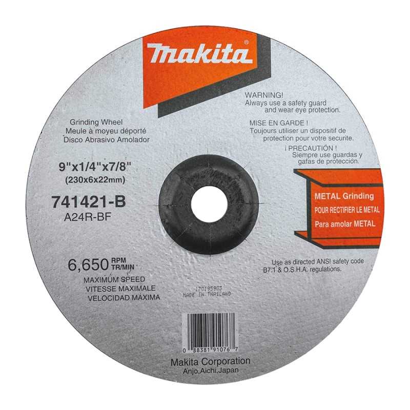 Disco Abrasivo 9" x 1/4" x 7/8 Makita 741421B