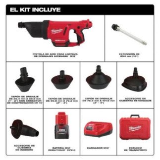 Pistola De Aire Para Limpiar Drenajes  M12