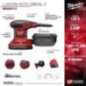 Lijadora Orbital 5" 360 W 7,000-12,000 rpm + bolsa MILWAUKEE 603421