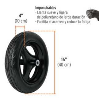Carretilla 5.5 ft3, llanta imponchable Truper 10252