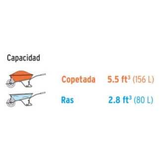 Carretilla 5.5 ft3, llanta imponchable Truper 10252