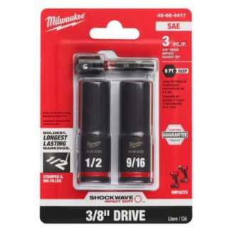 Kit Dados Impacto Adaptador 3/8'' 49664417 Milwaukee