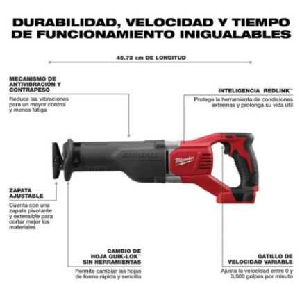 Sierra Sable SAWZALL 18 V M18 Milwaukee 2621-20