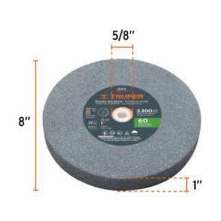 Esmeril de Banco 8" 560 W 3,450 rpm TRUPER EBA-8