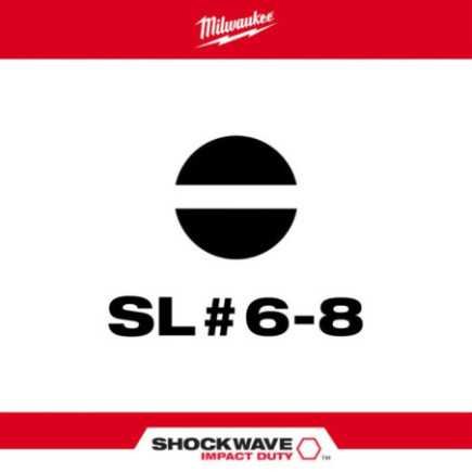Punta de Impacto plana 6-8 x 3/16" x 2" MILWAUKEE 48324757