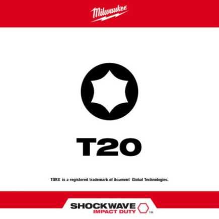 Punta de Impacto torx  t 20 x  2" MILWAUKEE 48324784