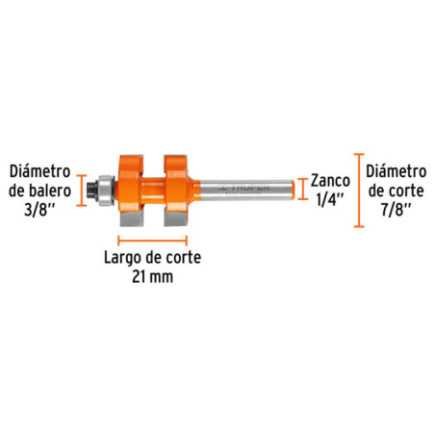 Machimbrador, 7/8', con balero JGO TRUPER 10672