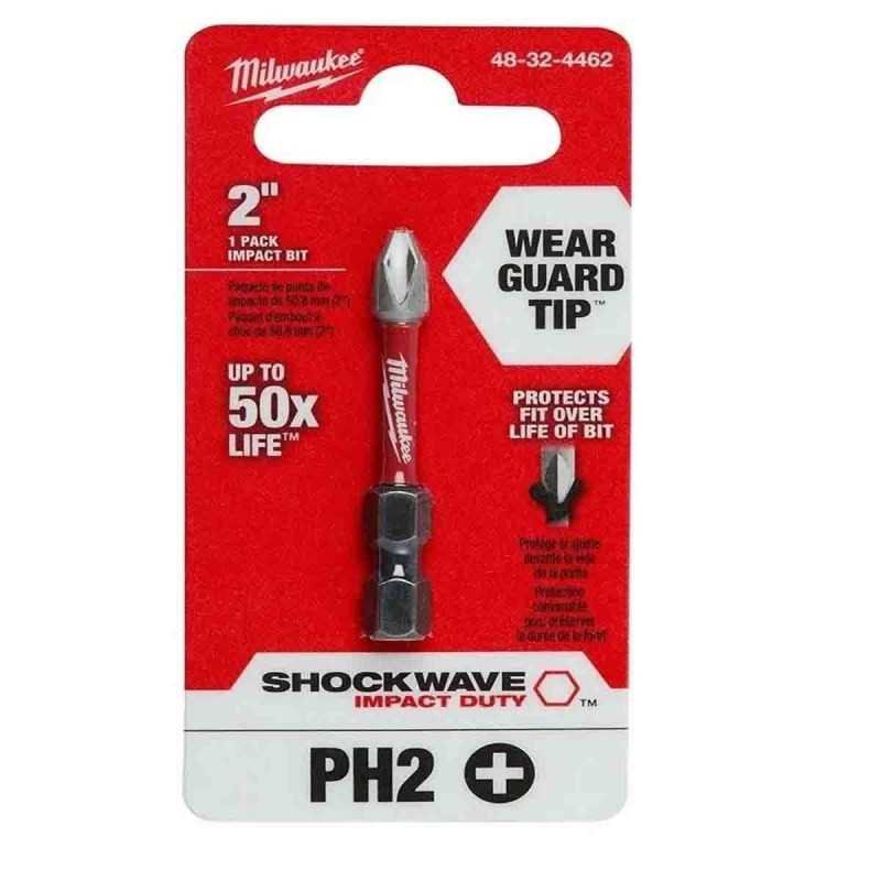 Punta de Impacto phillips No2 x 2" MILWAUKEE 48324462 Punta de Impacto phillips No2 x 2" MILWAUKEE 48324462