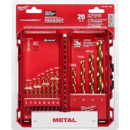 Brocas De Titanio 20 Piezas Milwaukee 48-89-1105